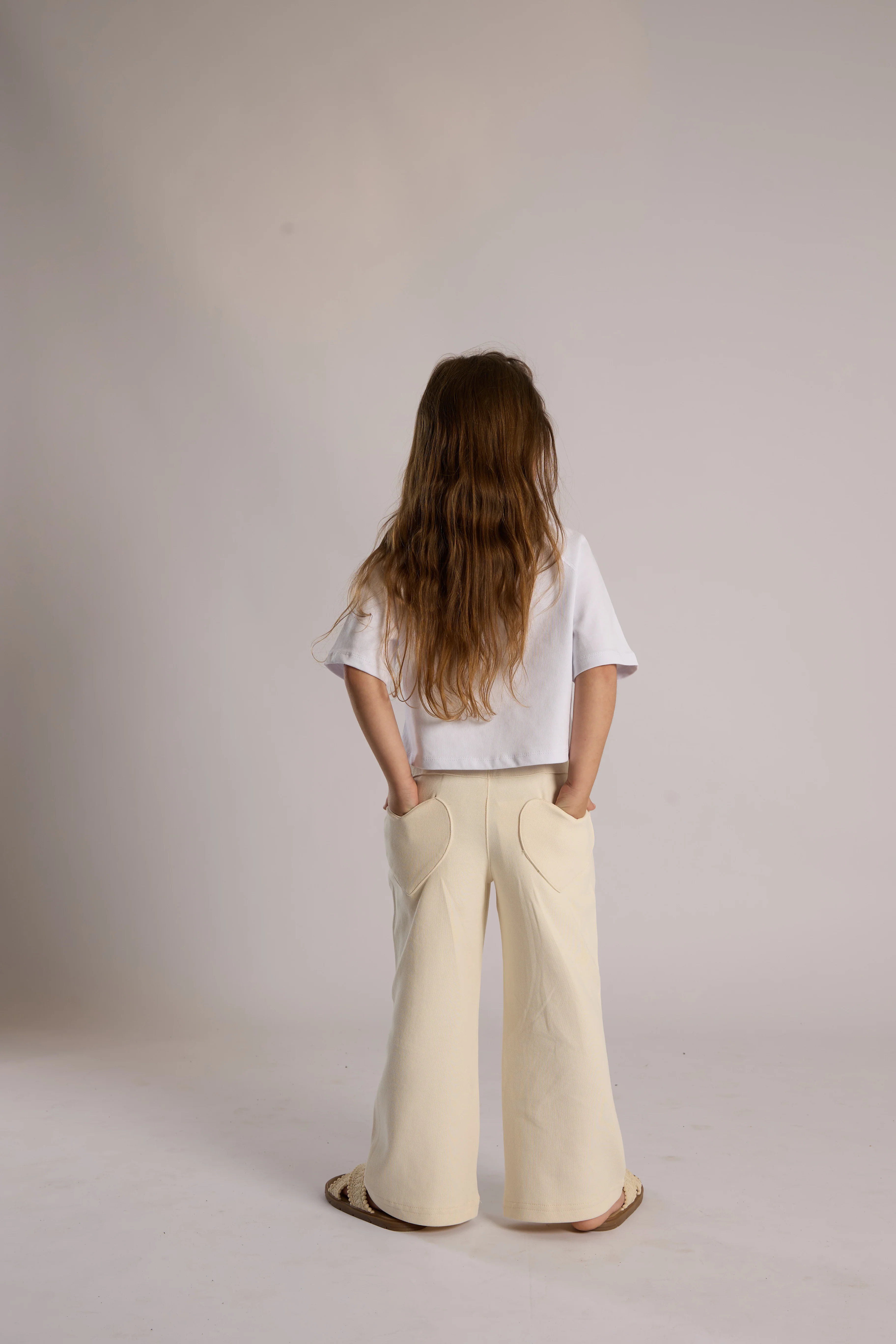 מכנס מחוייט כיס לבבות לילדות - Image 6
