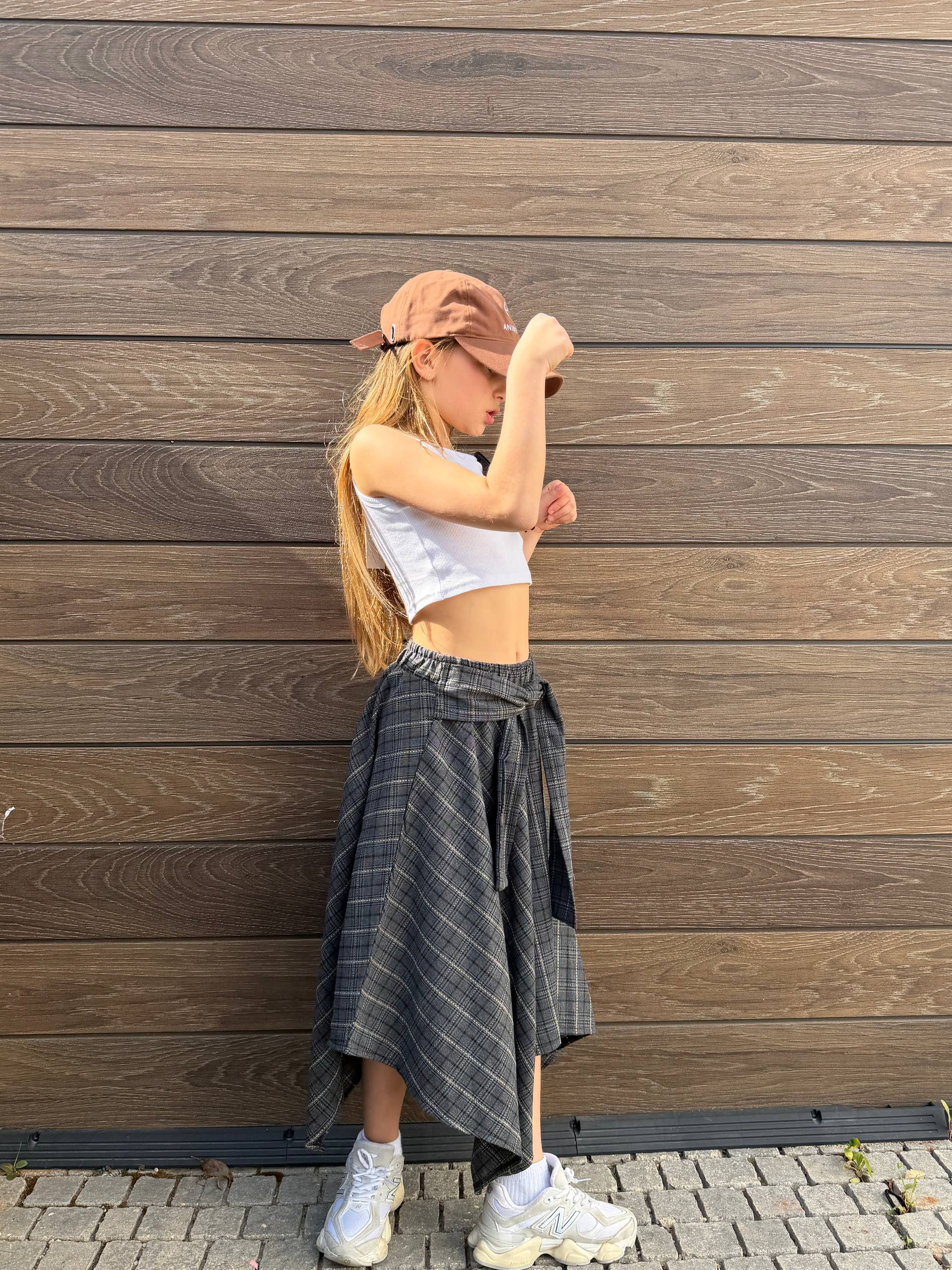 חצאית קשירה משבצות - Image 8