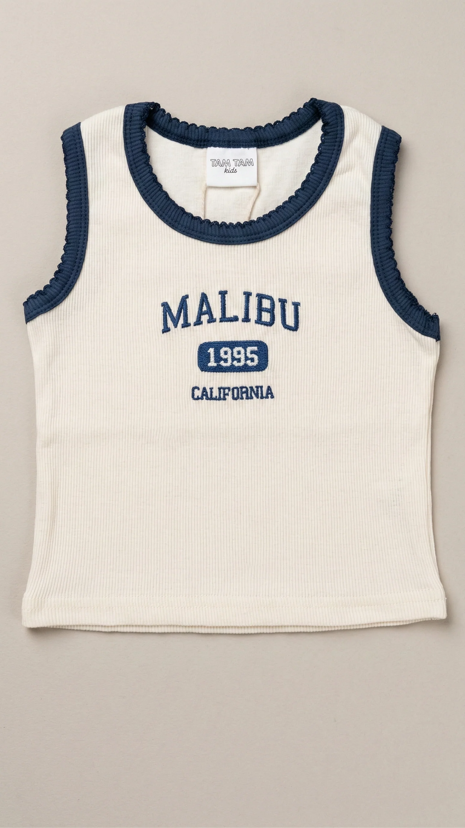 גופיה לילדות מבד ריב דגם Malibu - Image 4