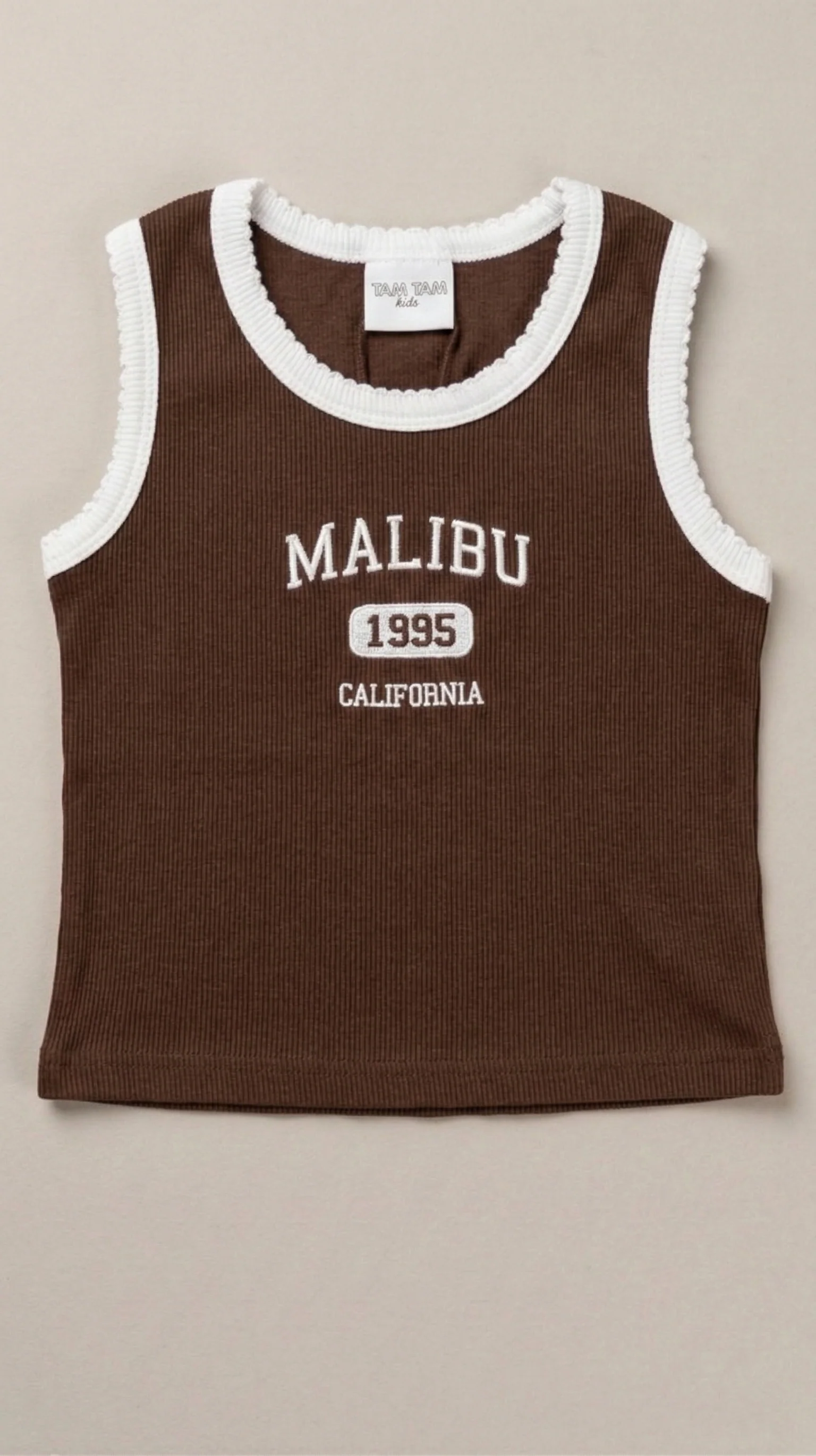 גופיה לילדות מבד ריב דגם Malibu - Image 5